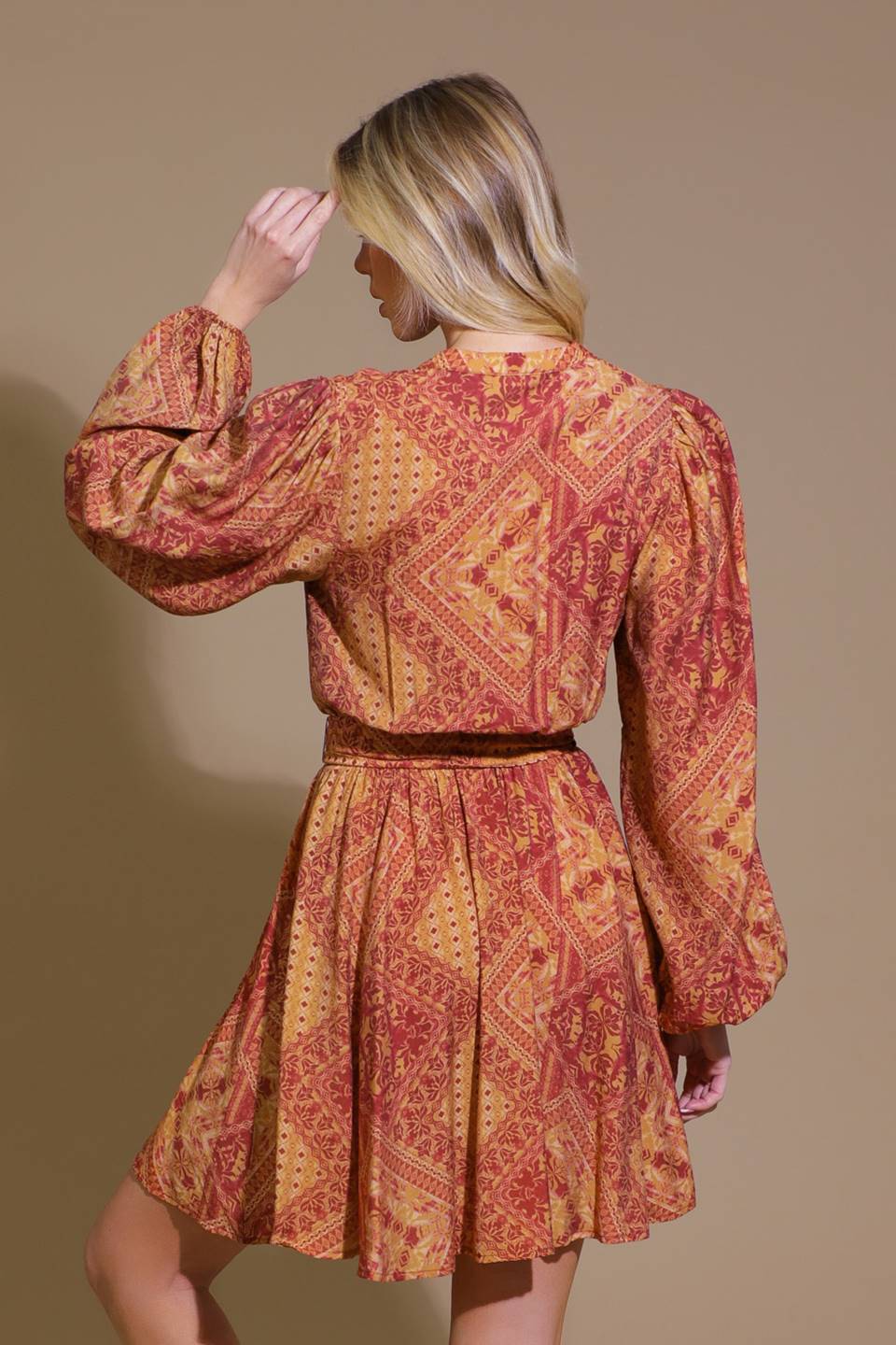 DEEPLY DELIGHTFUL WOVEN MINI DRESS Flying Tomato