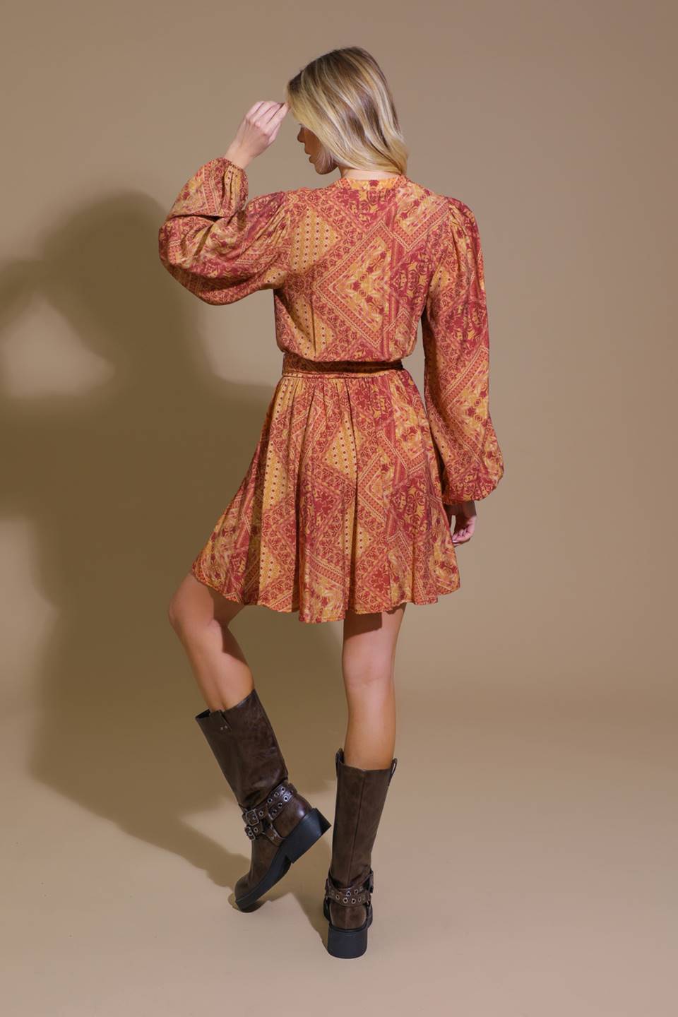 DEEPLY DELIGHTFUL WOVEN MINI DRESS Flying Tomato