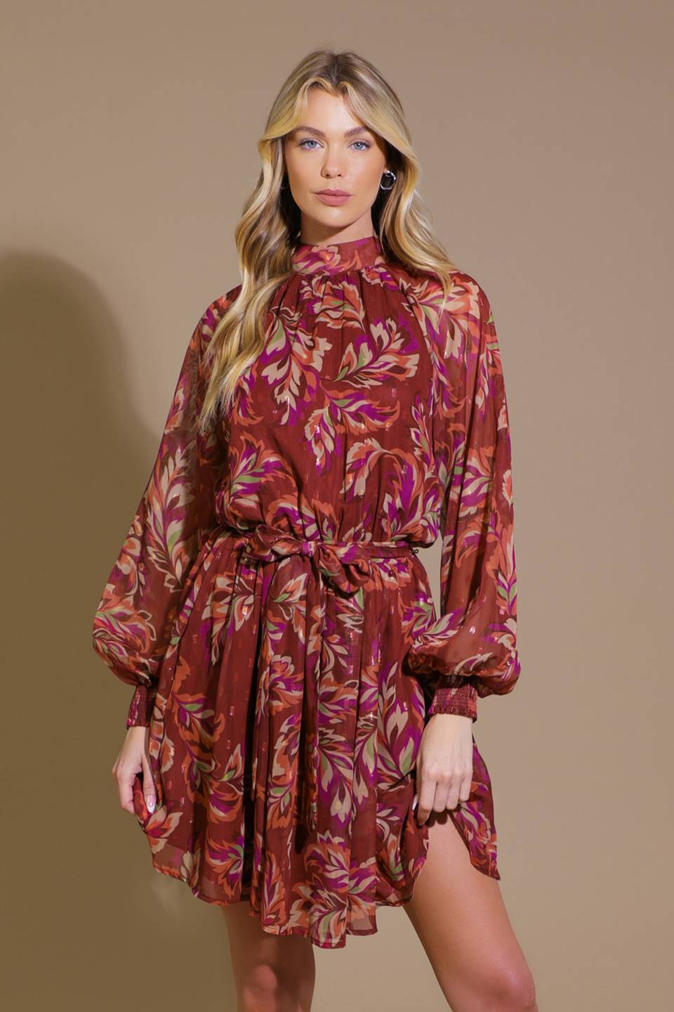 ARTISTIC ESSENCE WOVEN MINI DRESS Flying Tomato