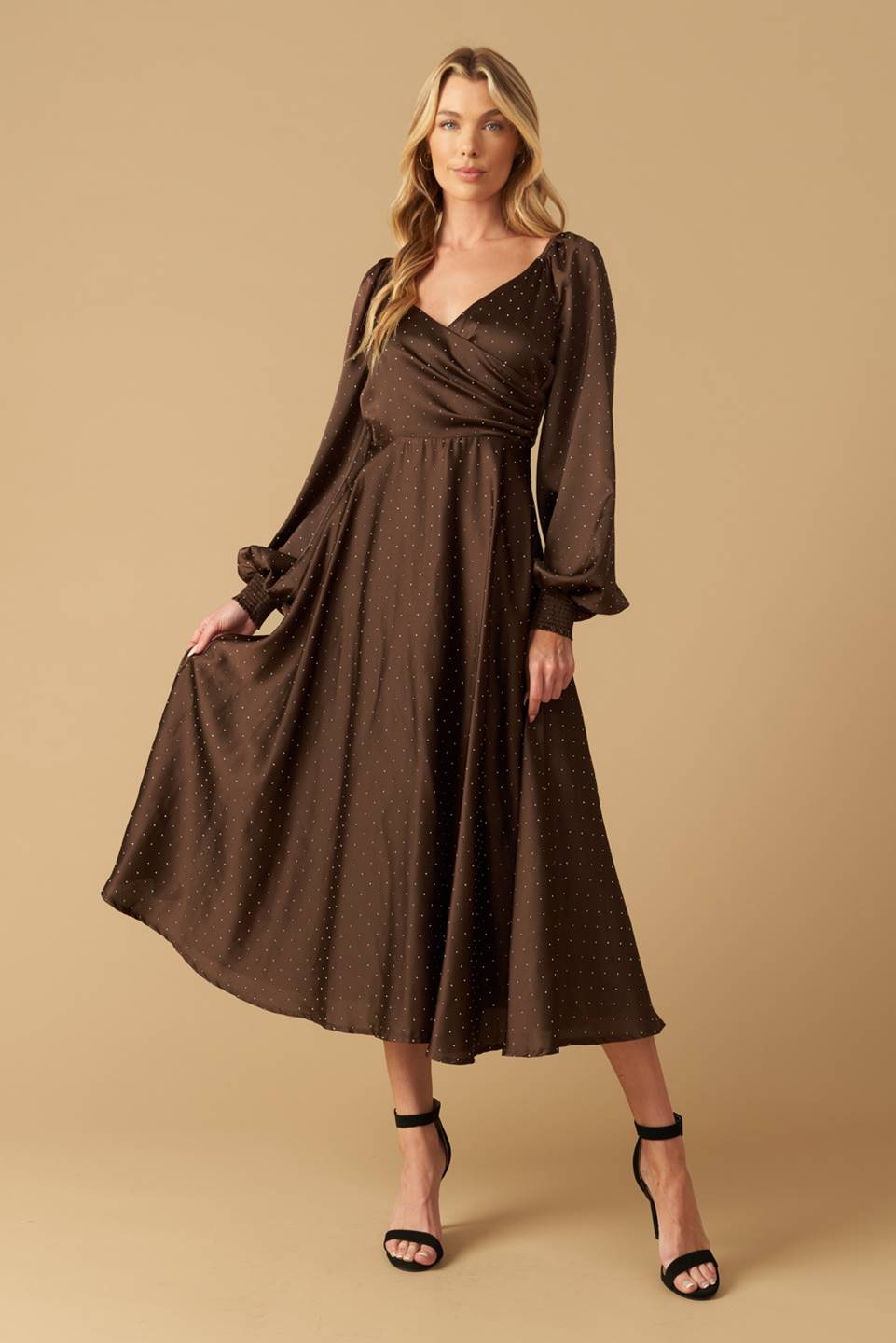 ROMANTIC LOVER EMBELLISHED WOVEN MIDI DRESS Flying Tomato
