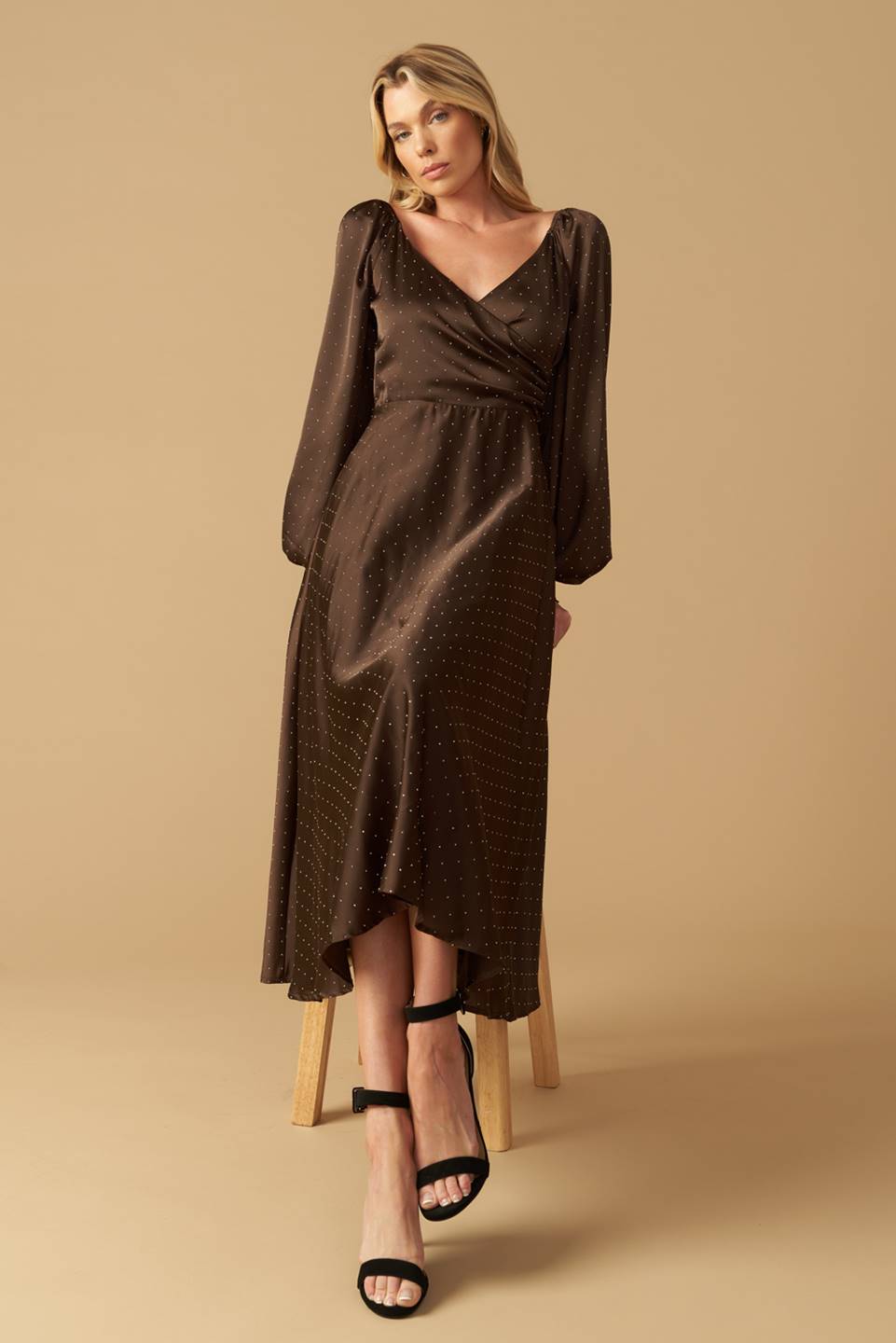 ROMANTIC LOVER EMBELLISHED WOVEN MIDI DRESS Flying Tomato