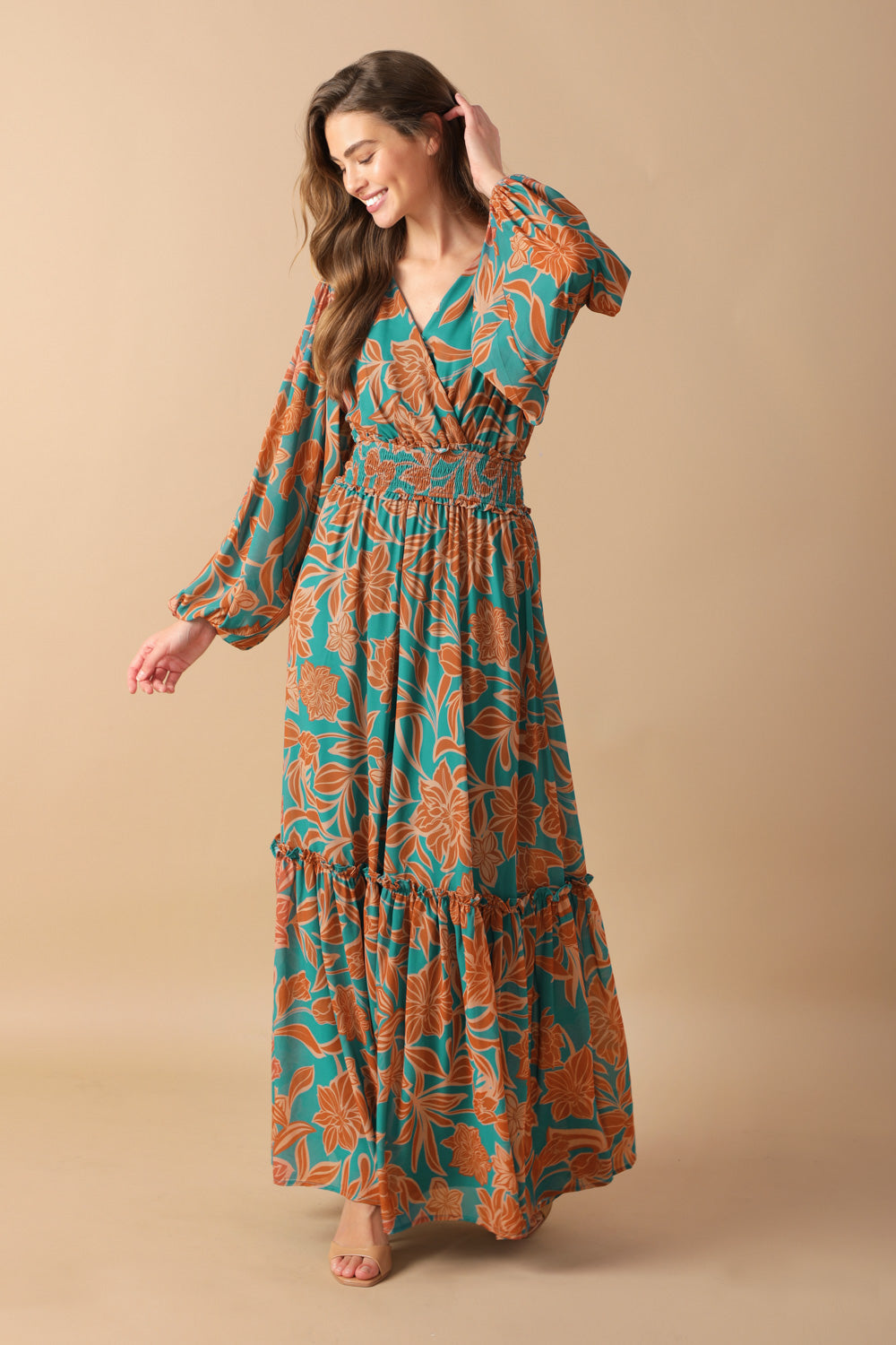 FLEETING FAUNA WOVEN MAXI DRESS Flying Tomato