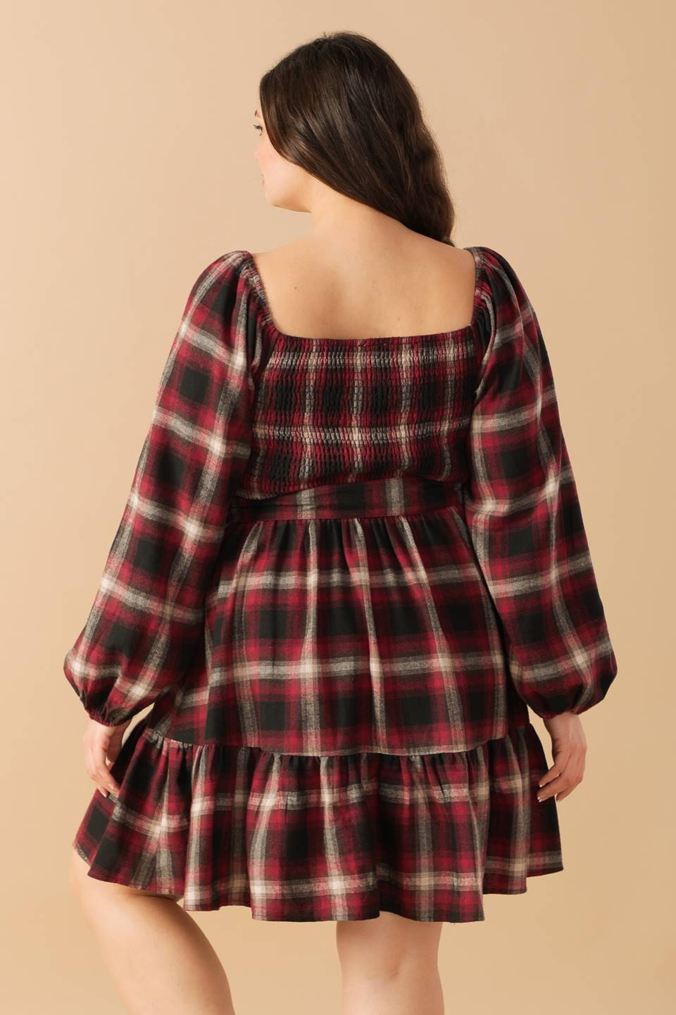 BE WITH YOU WOVEN PLAID MINI DRESS Flying Tomato