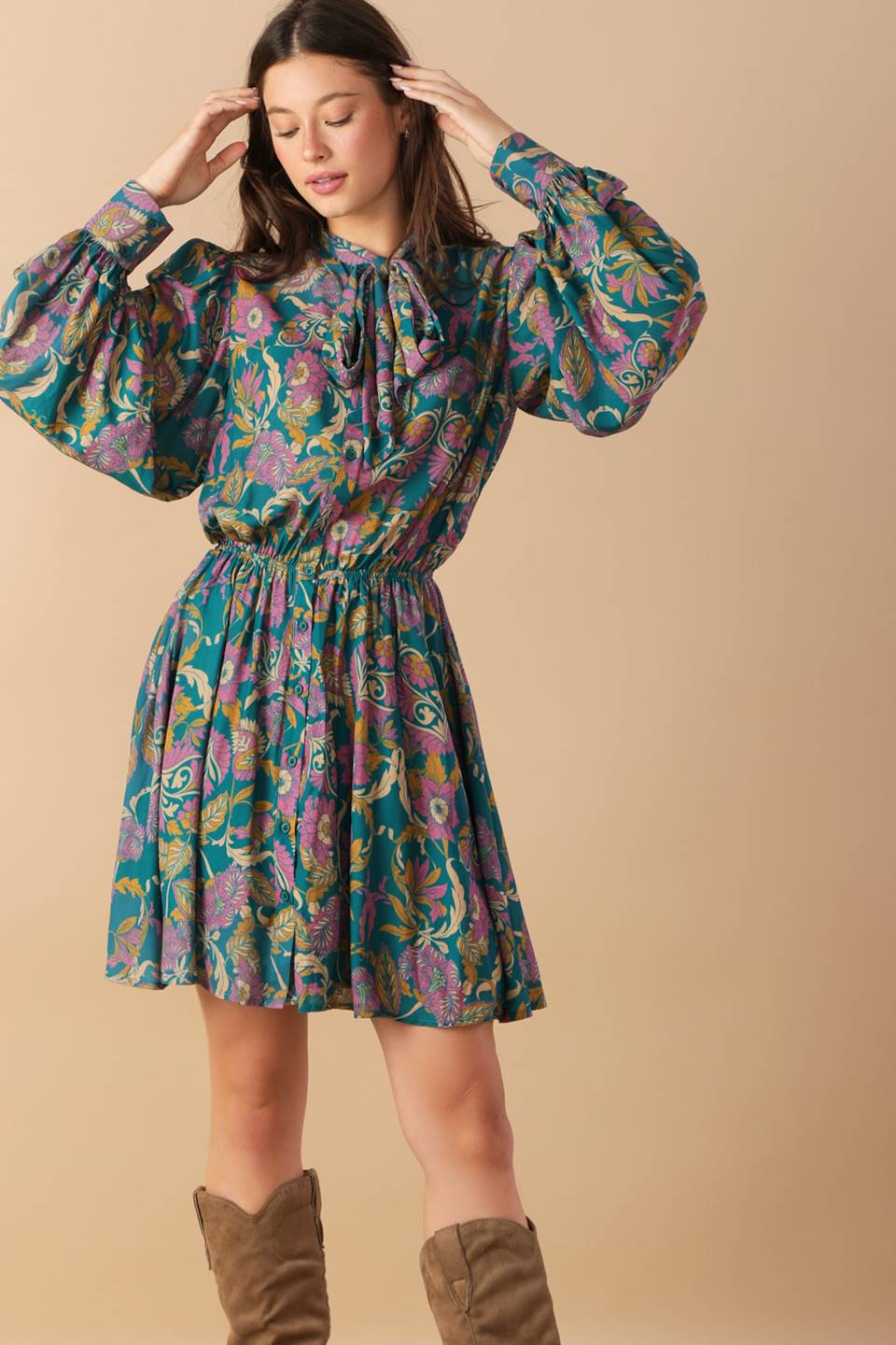 MUCH TO DO WOVEN MINI DRESS Flying Tomato