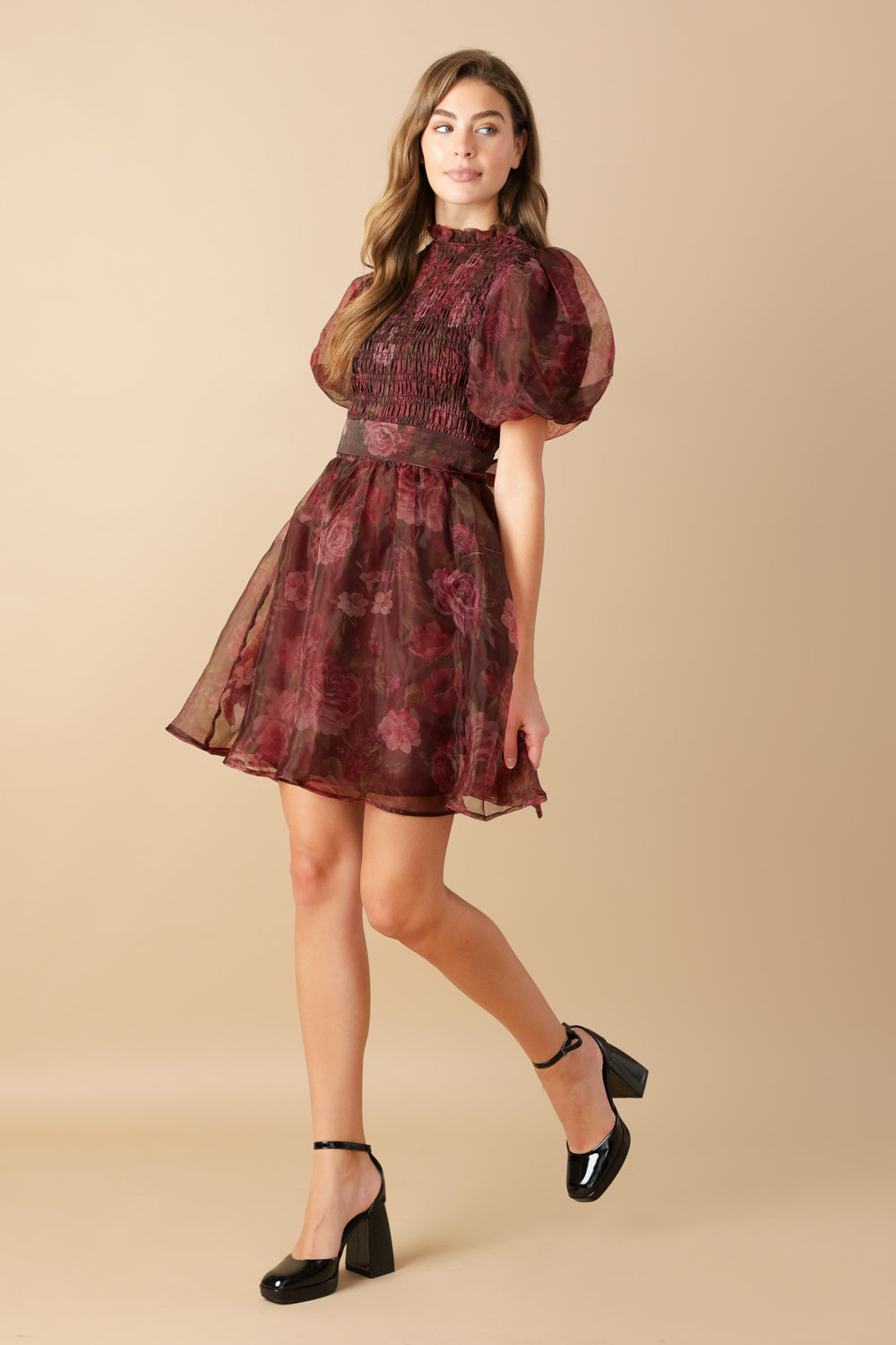 FLITTERING DREAMS WOVEN ORGANZA MINI DRESS Flying Tomato