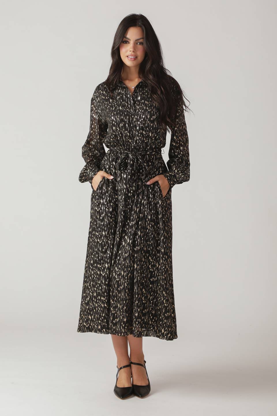 MOSSY MEADOW WOVEN MIDI DRESS Flying Tomato
