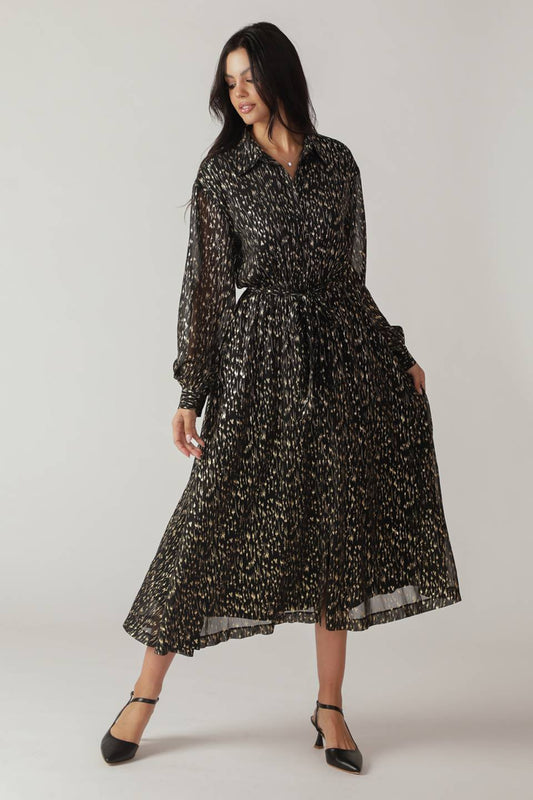 MOSSY MEADOW WOVEN MIDI DRESS Flying Tomato