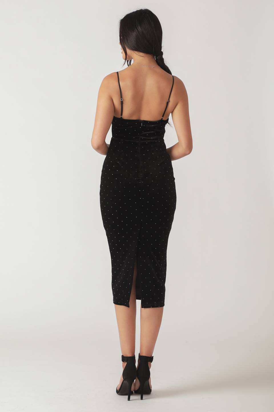 SECRET GARDEN GLOW VELVET MIDI DRESS Flying Tomato
