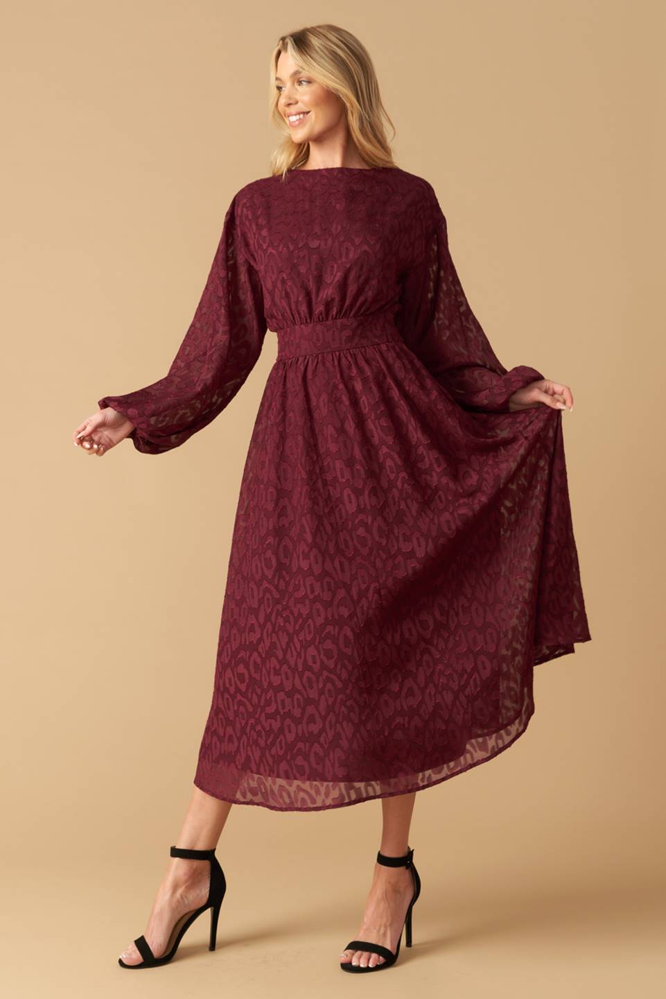 TOO GOOD TO BE TRUE WOVEN MIDI DRESS Flying Tomato