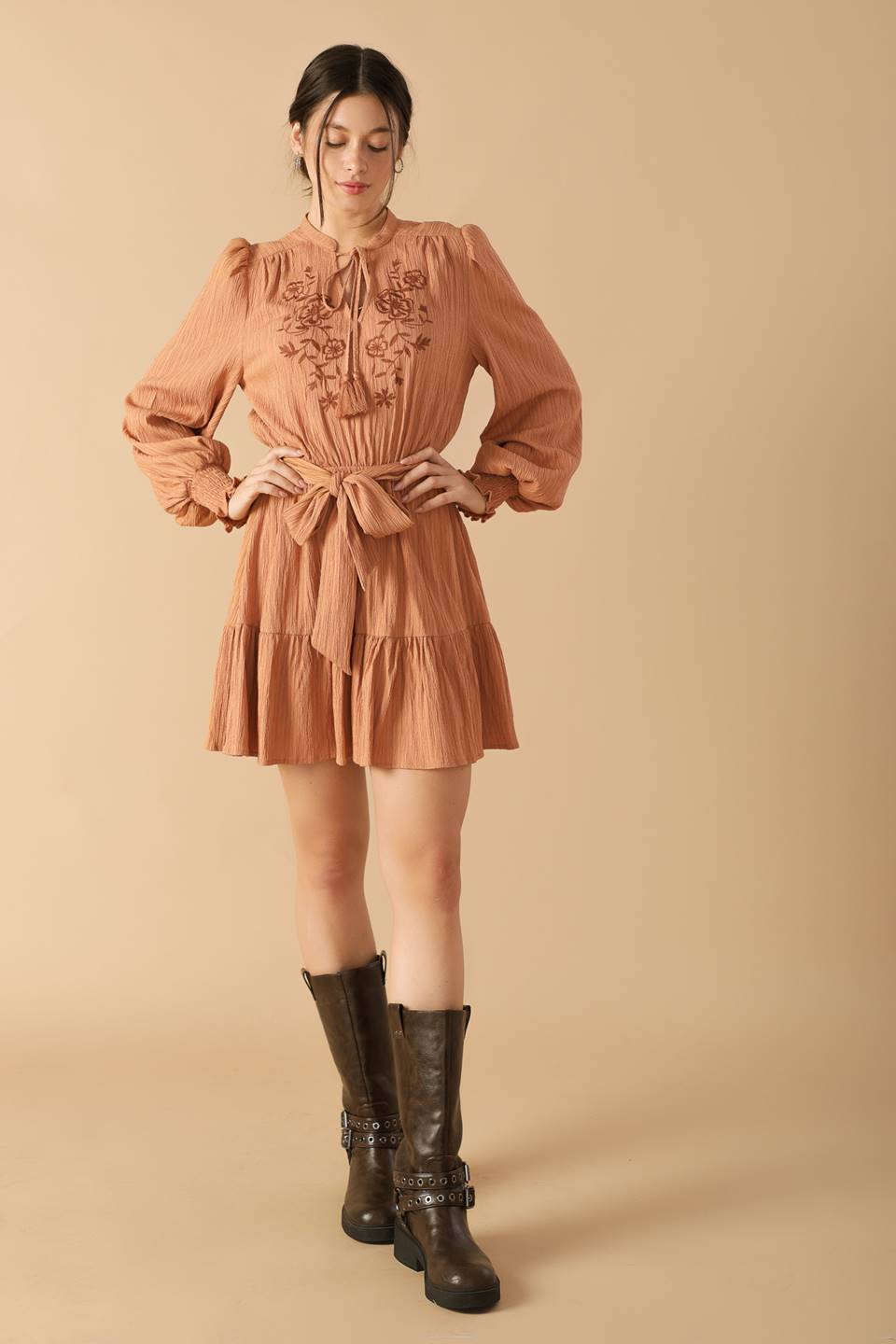 WANDERING MIND WOVEN MINI DRESS Flying Tomato