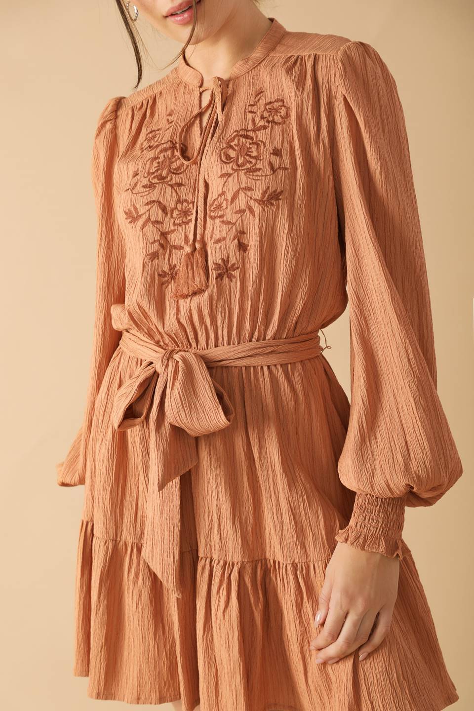 WANDERING MIND WOVEN MINI DRESS Flying Tomato