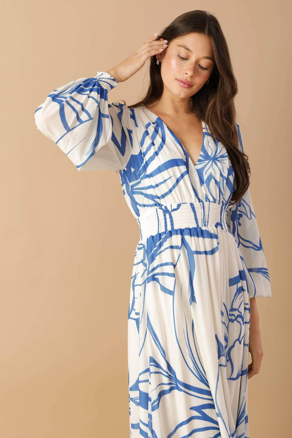 DANCING DEWDROPS WOVEN MAXI DRESS Flying Tomato