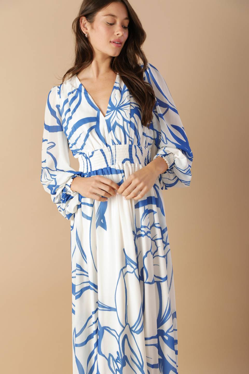 DANCING DEWDROPS WOVEN MAXI DRESS Flying Tomato