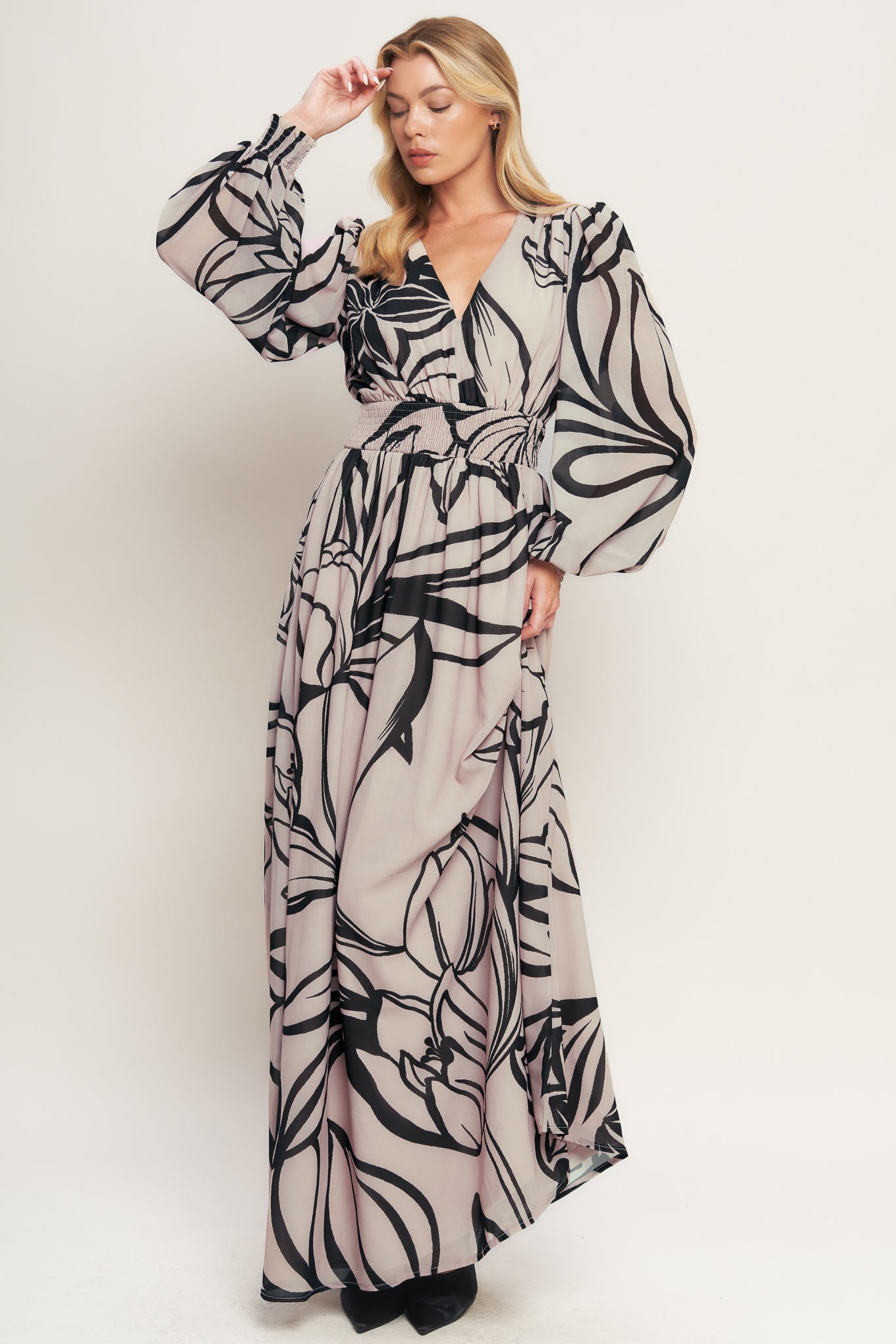 DANCING DEWDROPS WOVEN MAXI DRESS Flying Tomato