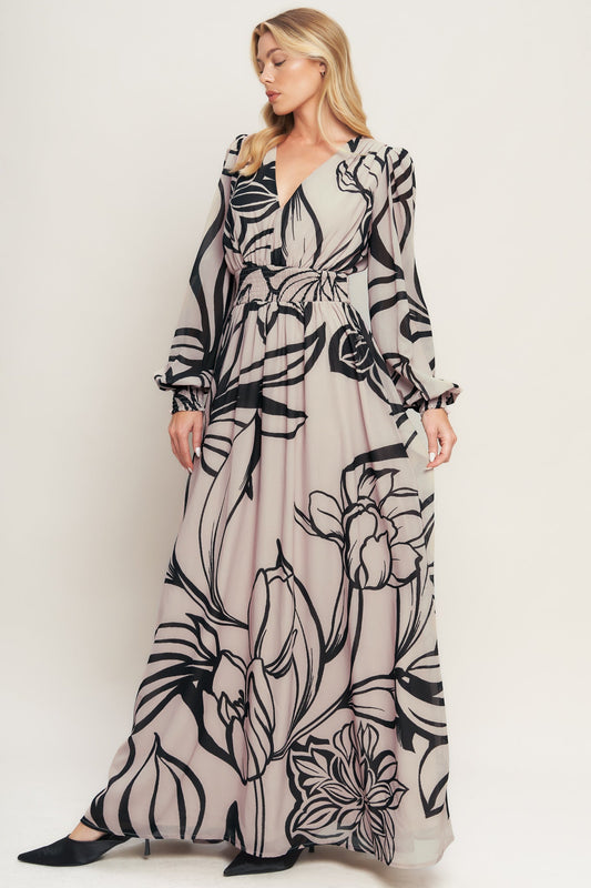 DANCING DEWDROPS WOVEN MAXI DRESS Flying Tomato