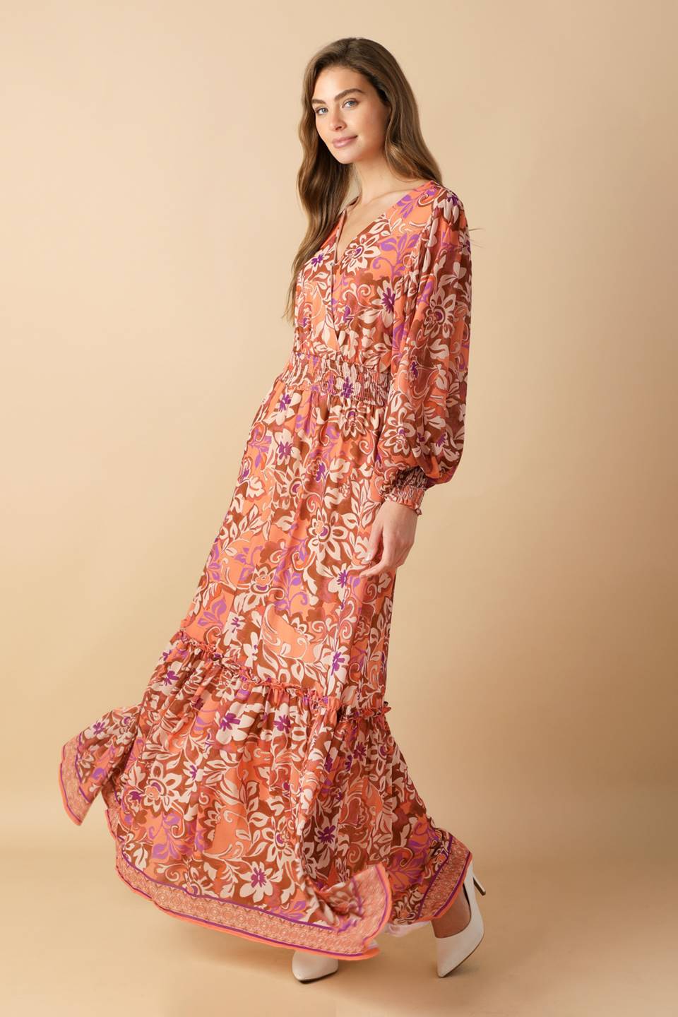 WHISPERING WILLOWS WOVEN MAXI DRESS Flying Tomato