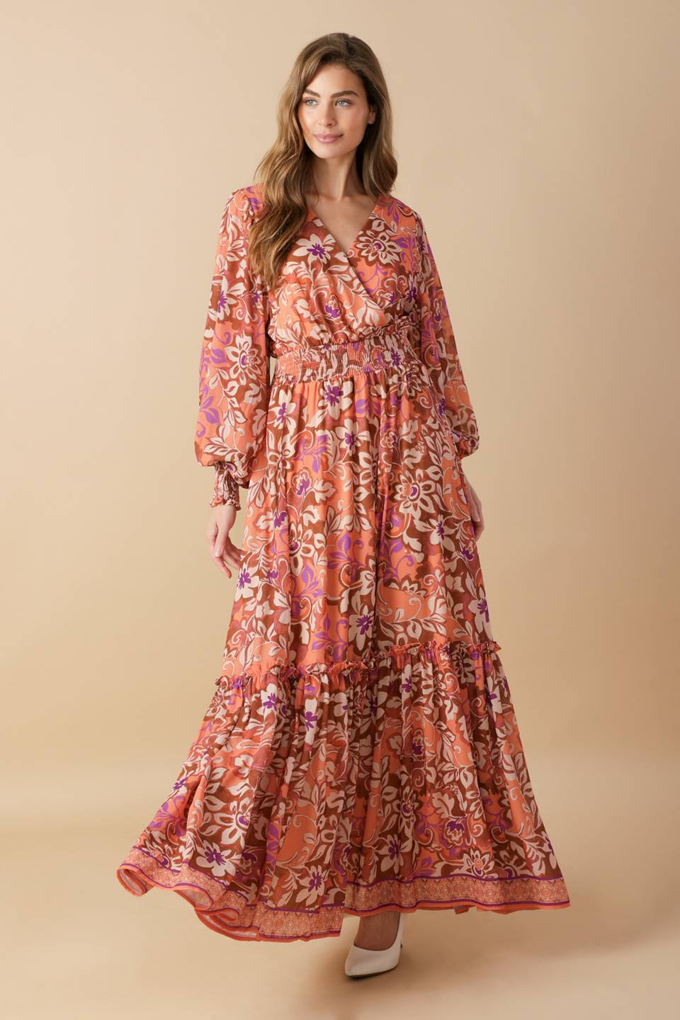 WHISPERING WILLOWS WOVEN MAXI DRESS Flying Tomato