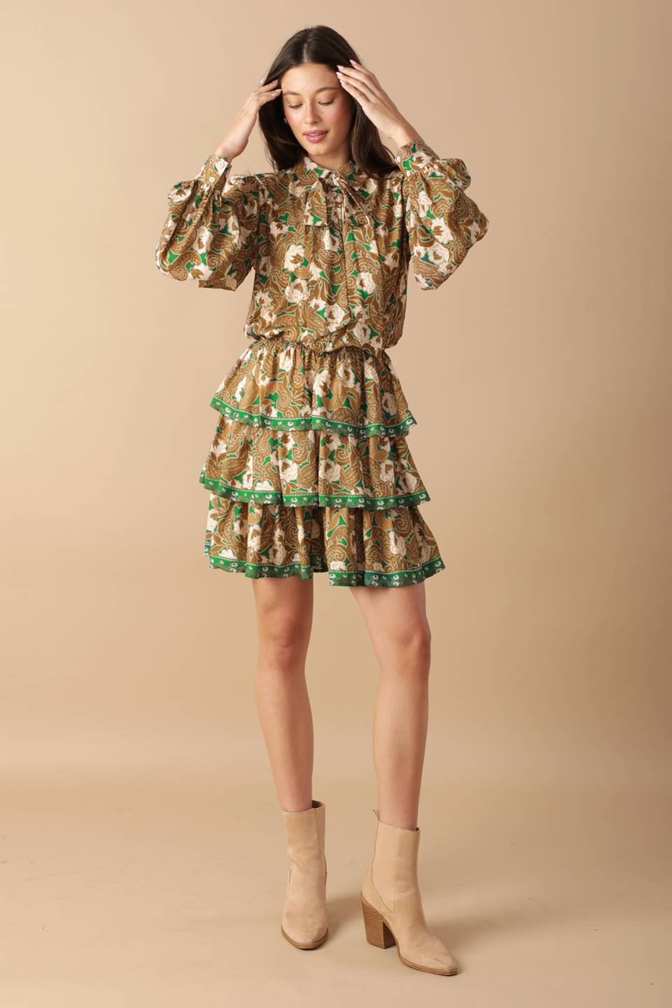 OPEN PATH WOVEN MINI DRESS Flying Tomato