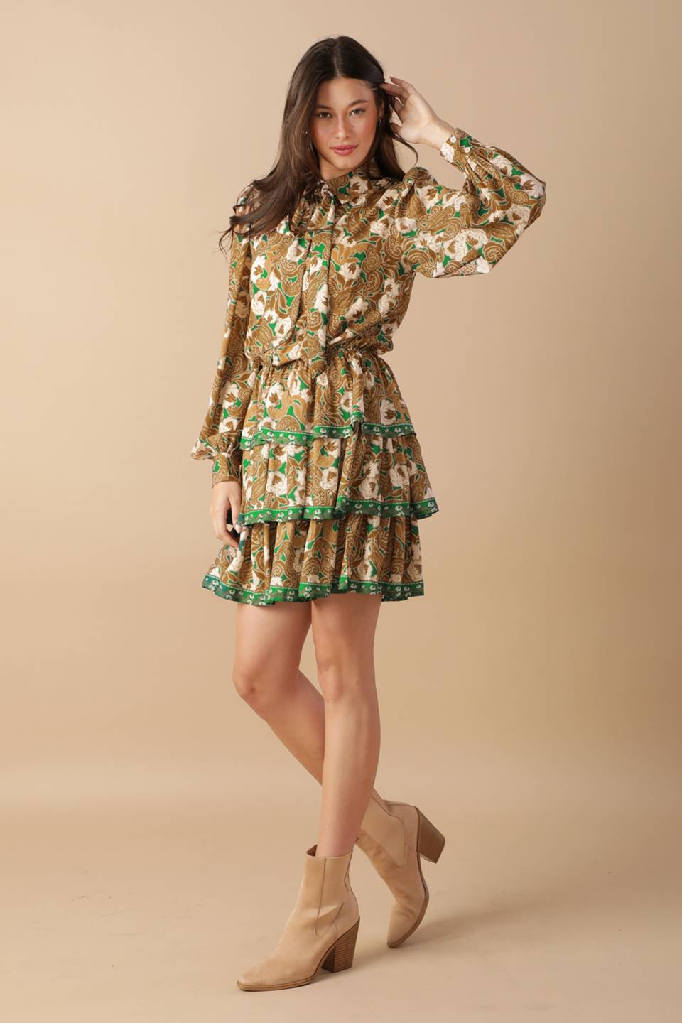 OPEN PATH WOVEN MINI DRESS Flying Tomato