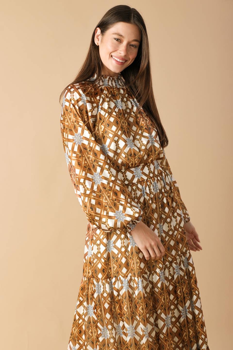 CELESTIAL CASCADE WOVEN MAXI DRESS Flying Tomato