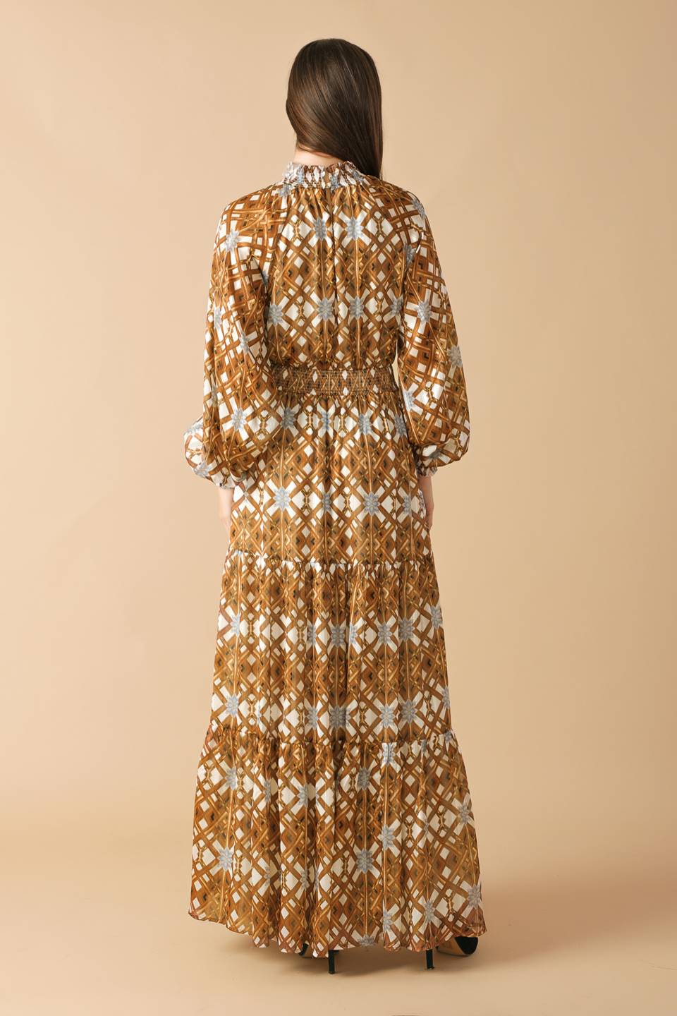 CELESTIAL CASCADE WOVEN MAXI DRESS Flying Tomato