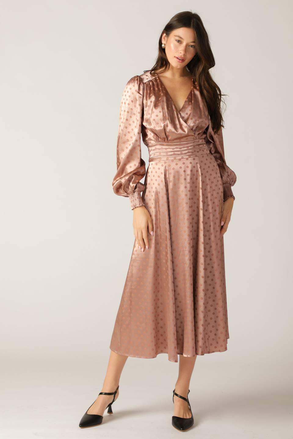 MOMENTS OF CLARITY WOVEN MIDI DRESS Flying Tomato