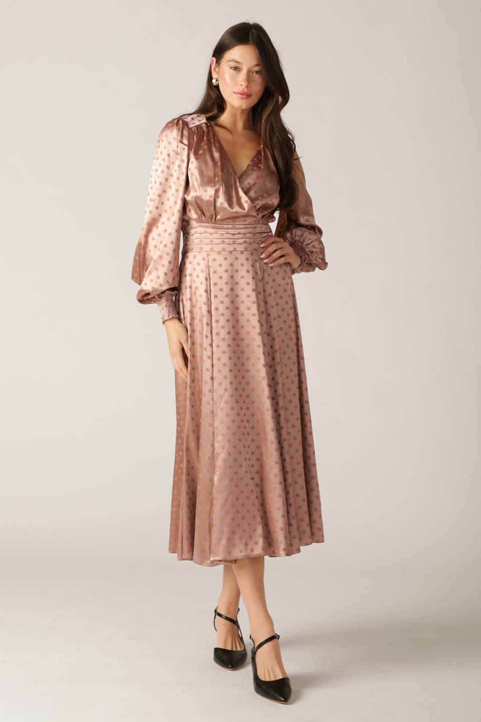 MOMENTS OF CLARITY WOVEN MIDI DRESS Flying Tomato