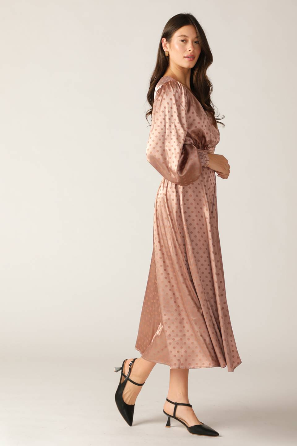 MOMENTS OF CLARITY WOVEN MIDI DRESS Flying Tomato