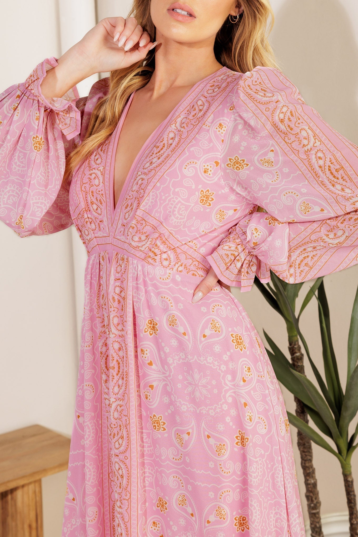 RIPPLES OF TIME WOVEN MAXI DRESS Flying Tomato