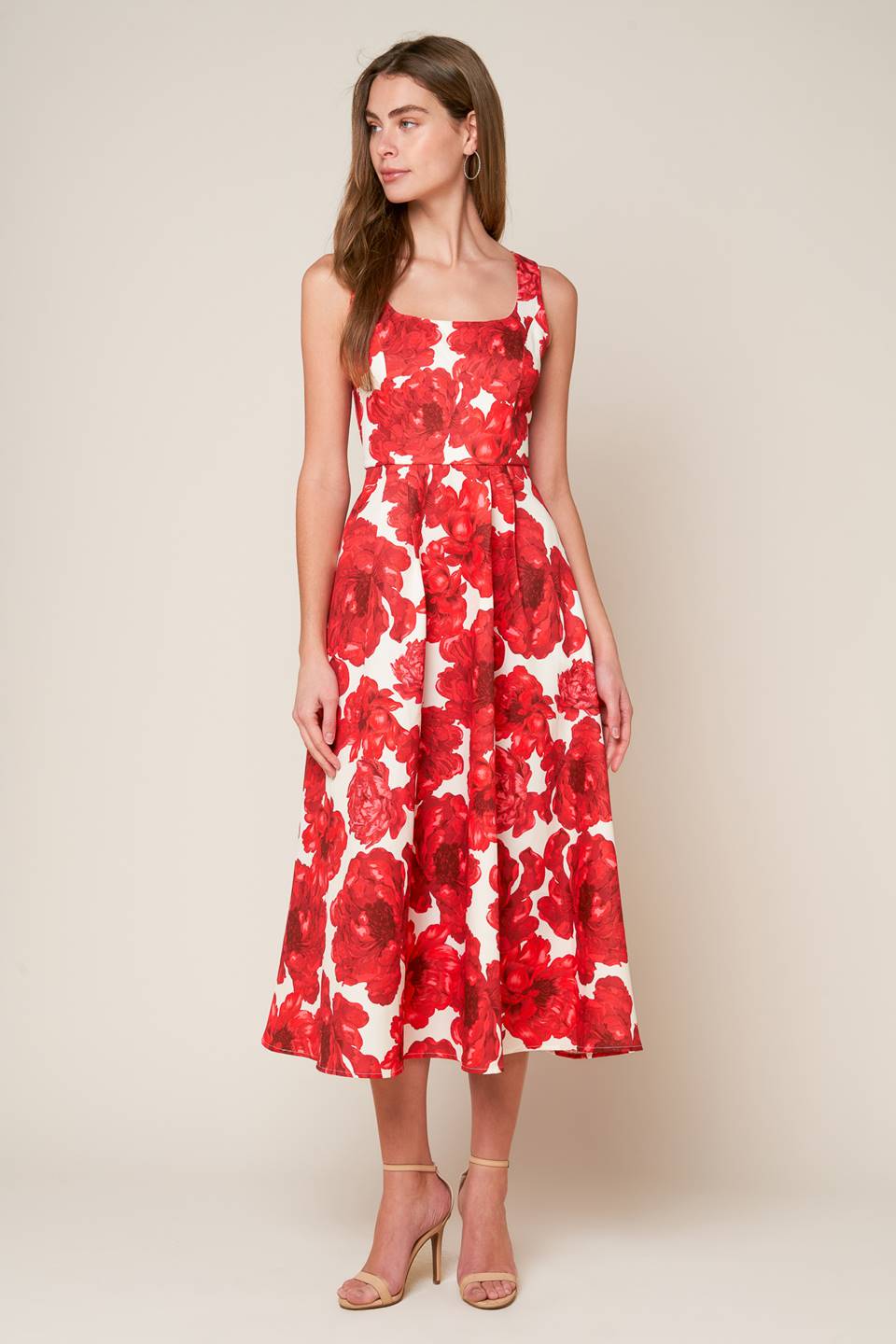 WAVES OF LIFE WOVEN MIDI DRESS Flying Tomato
