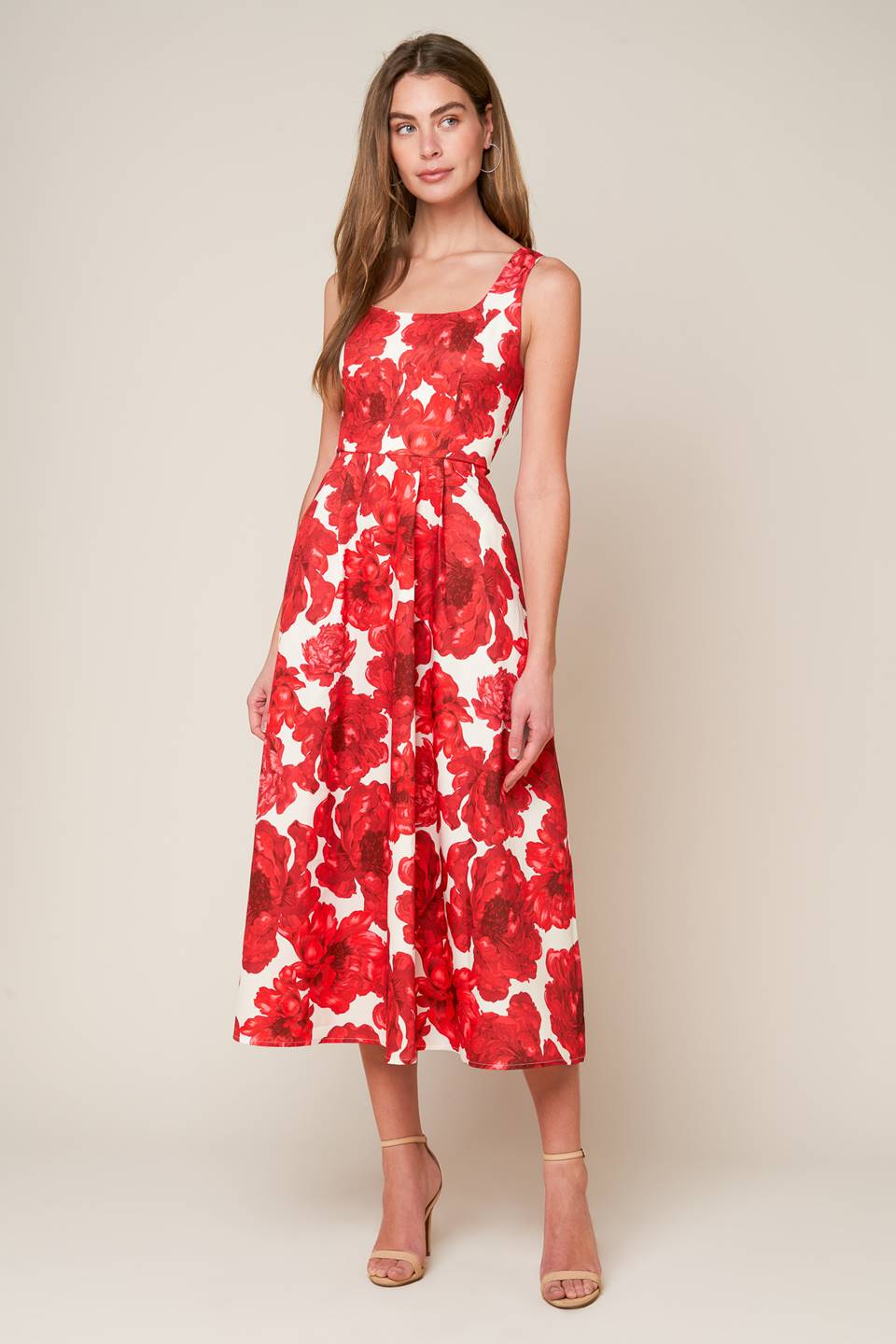 WAVES OF LIFE WOVEN MIDI DRESS Flying Tomato
