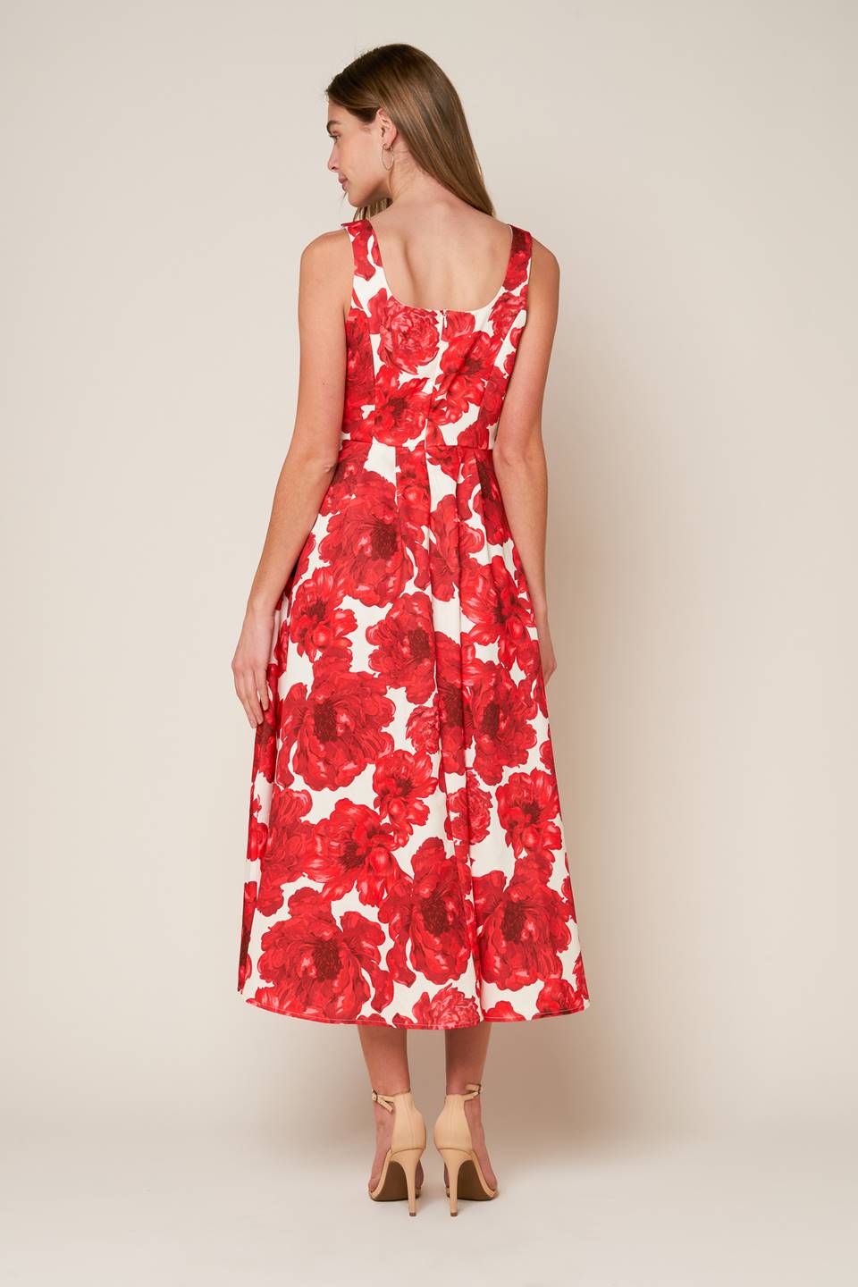 WAVES OF LIFE WOVEN MIDI DRESS Flying Tomato