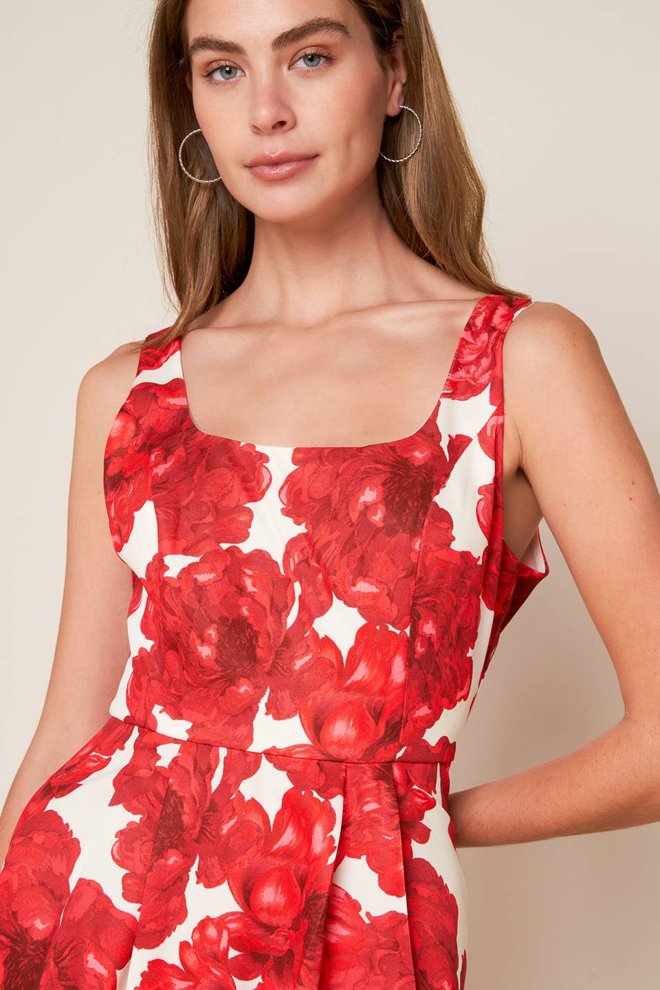 WAVES OF LIFE WOVEN MIDI DRESS Flying Tomato