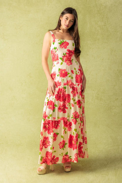 DETAILED ELEGANCE WOVEN MAXI DRESS