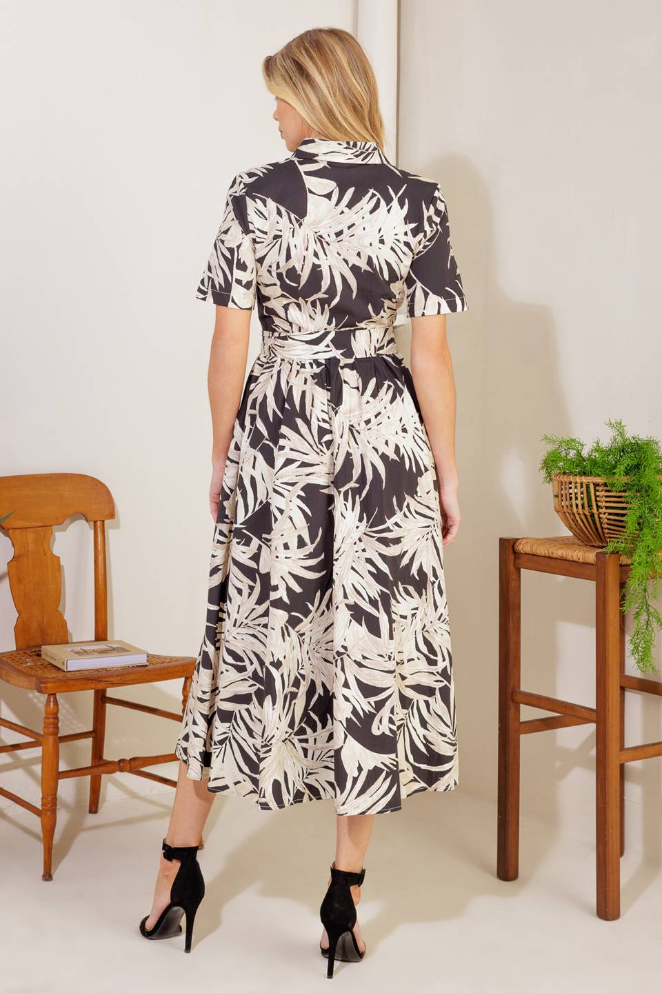 ALL YOU DO WOVEN MIDI DRESS Flying Tomato