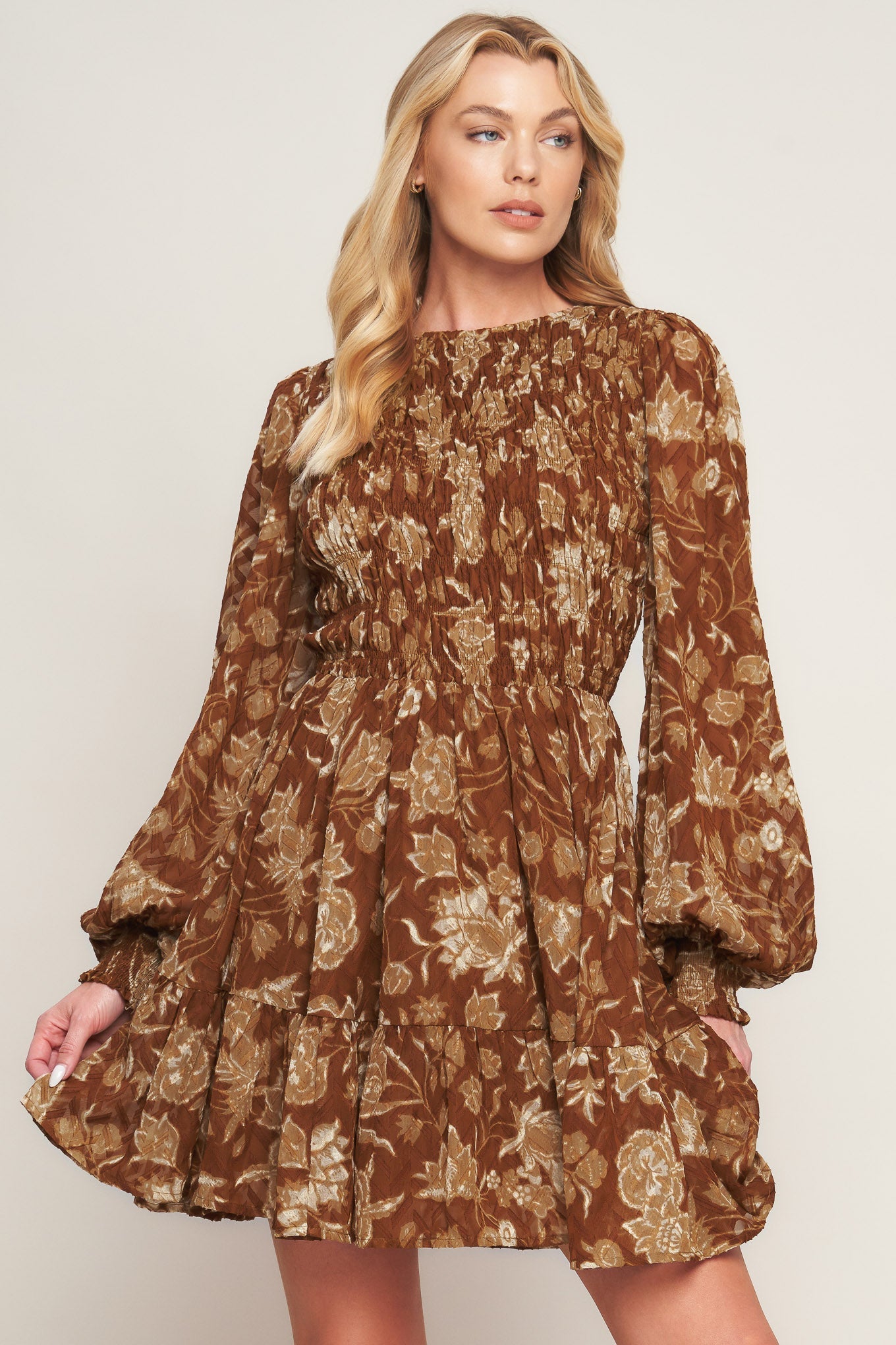 SWEET REMINISCENCE WOVEN MINI DRESS Flying Tomato