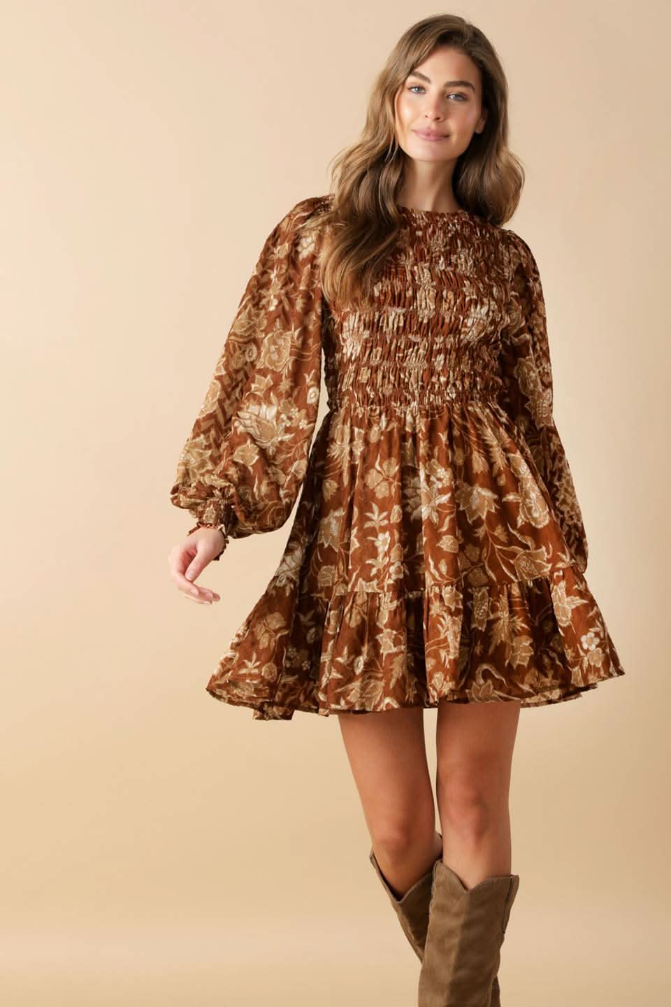 Charming Nostalgia Woven Mini Dress