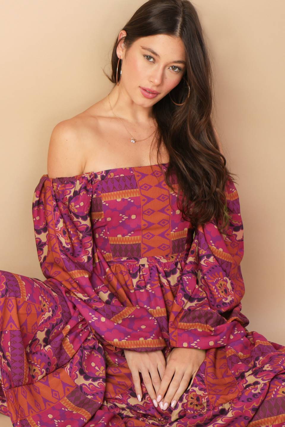 MELLOW MOMENTS WOVEN MIDI DRESS Flying Tomato