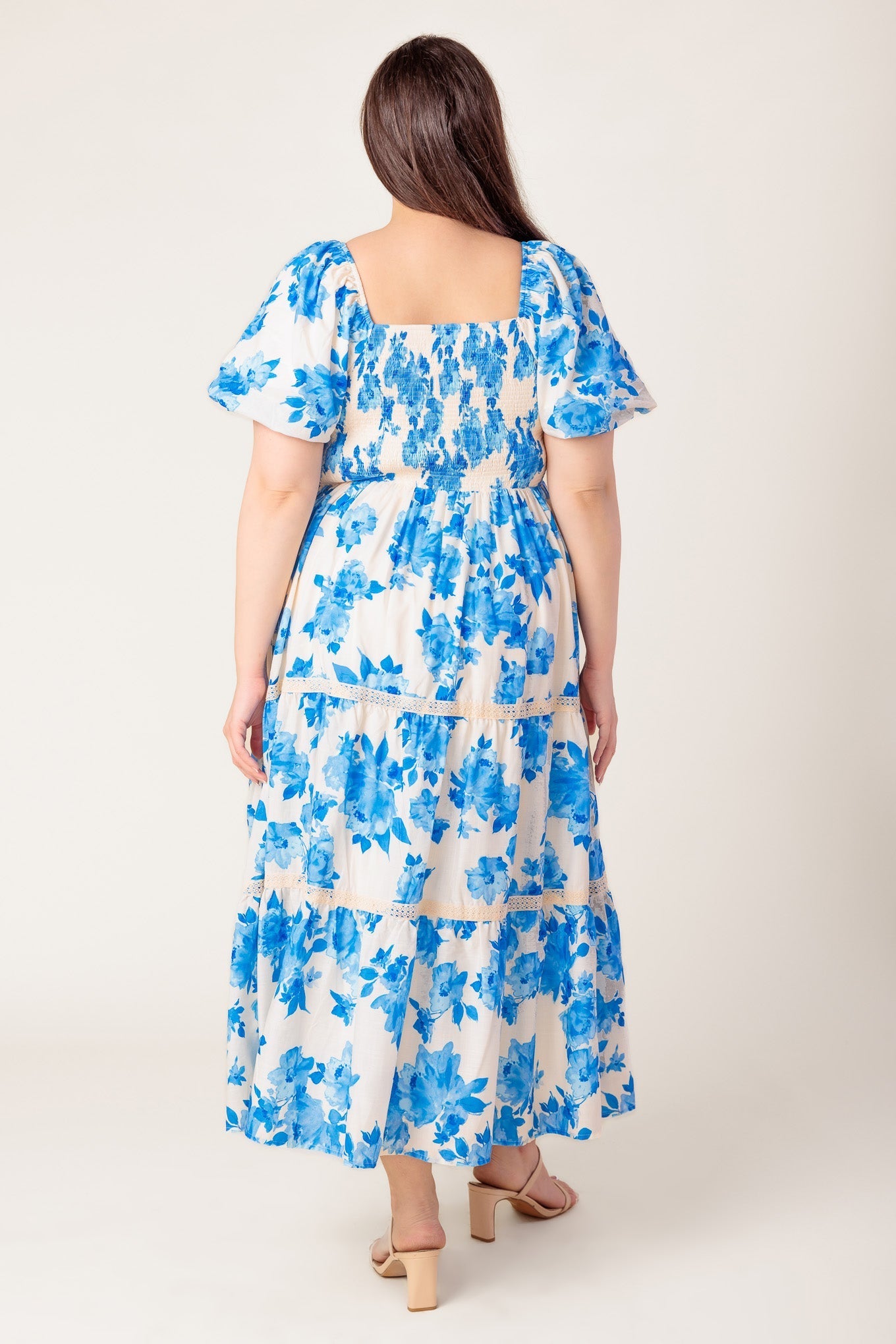 THROUGH THE FOG WOVEN MIDI DRESS Flying Tomato