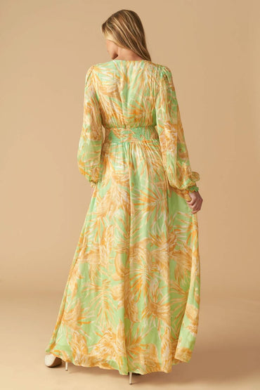 SUNSET SASHAY PRINTED MAXI DRESS