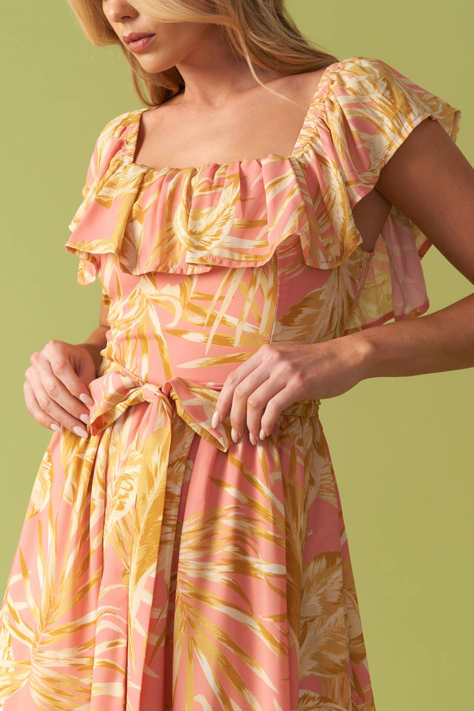 THE ART OF BALANCE WOVEN MIDI DRESS Flying Tomato