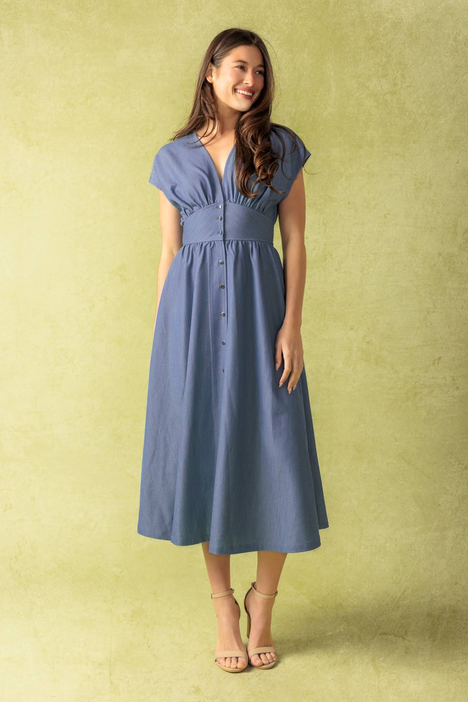 BRIGHT MORNINGS WOVEN MIDI DRESS Flying Tomato