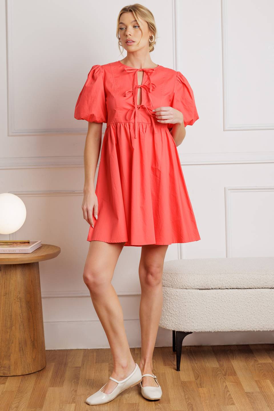 TIMELESS ANYWAYS WOVEN MINI DRESS Flying Tomato
