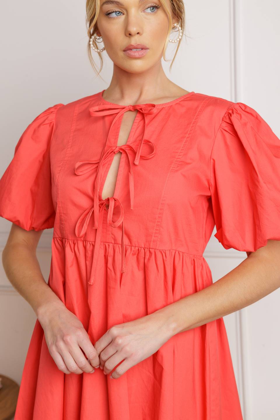 TIMELESS ANYWAYS WOVEN MINI DRESS Flying Tomato