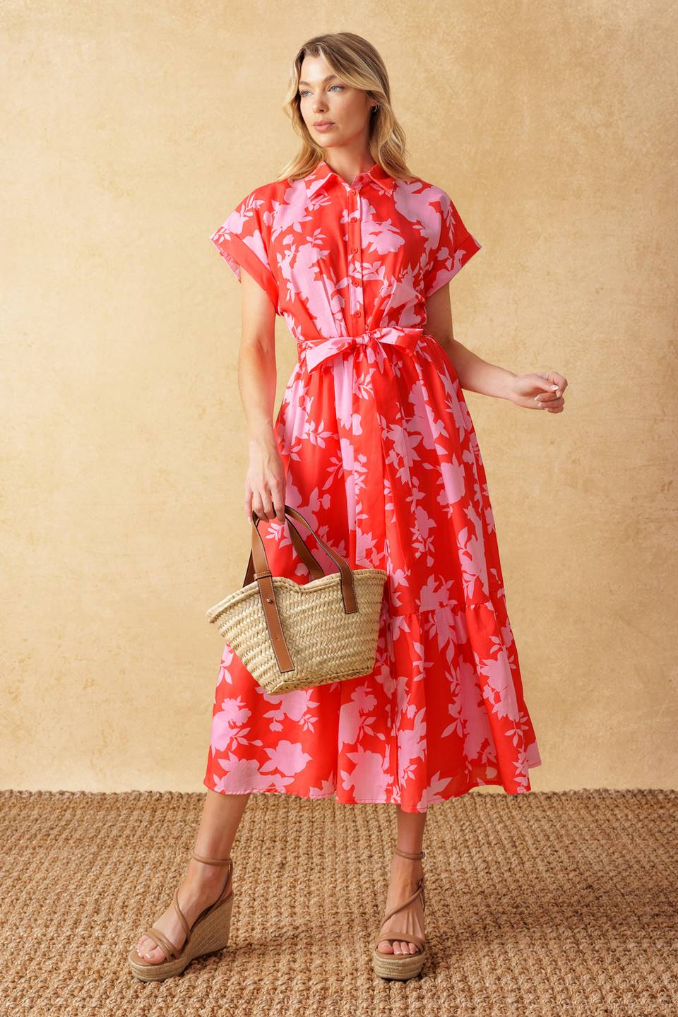 MAKE IT COUNT WOVEN MIDI DRESS Flying Tomato