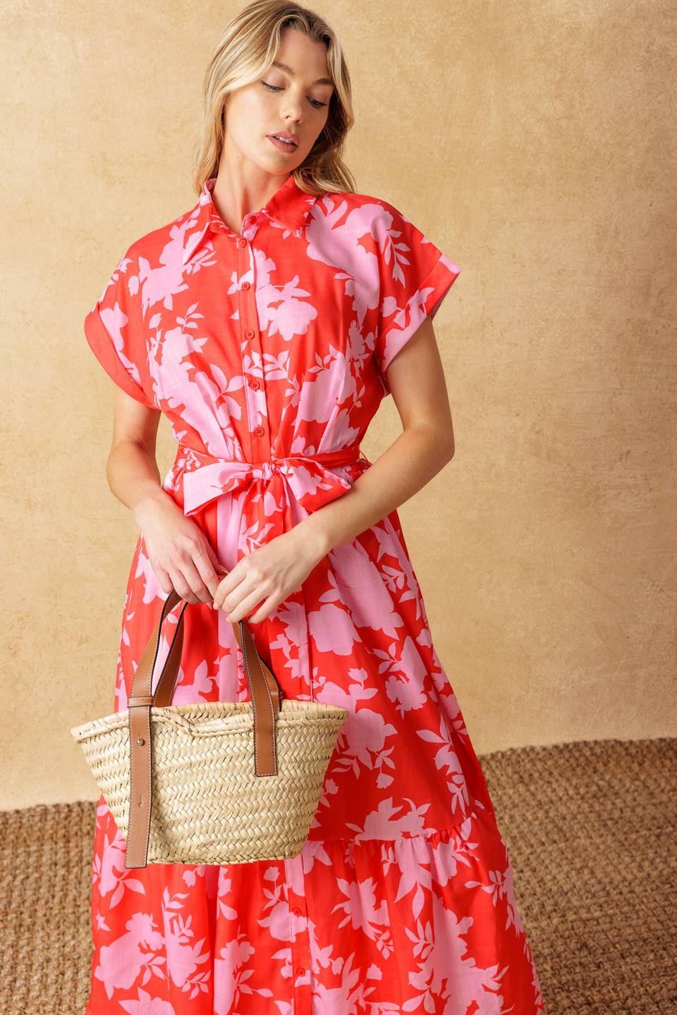 MAKE IT COUNT WOVEN MIDI DRESS Flying Tomato