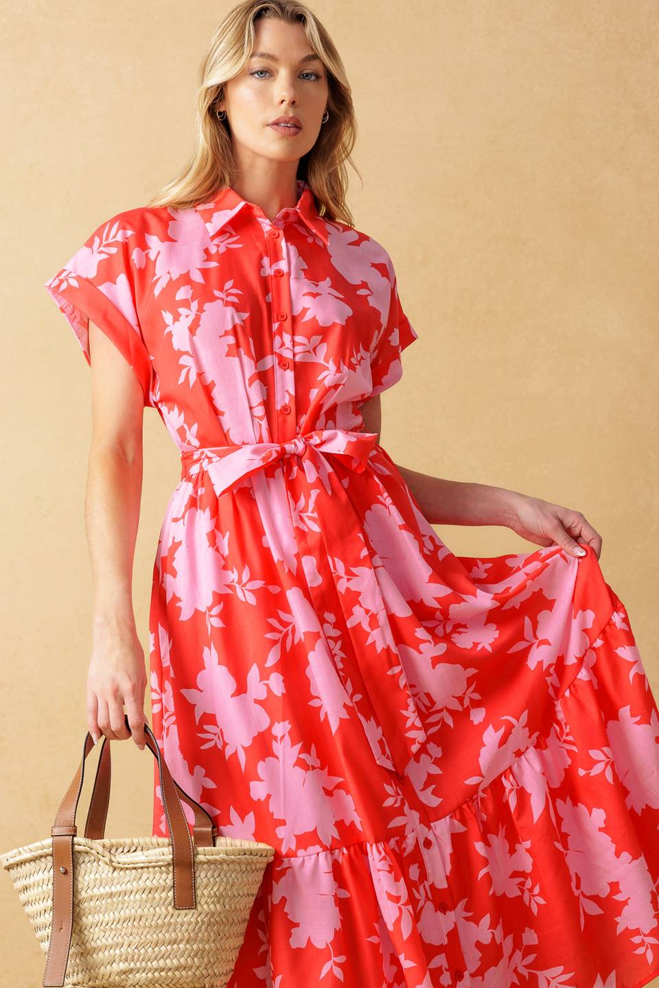 MAKE IT COUNT WOVEN MIDI DRESS Flying Tomato