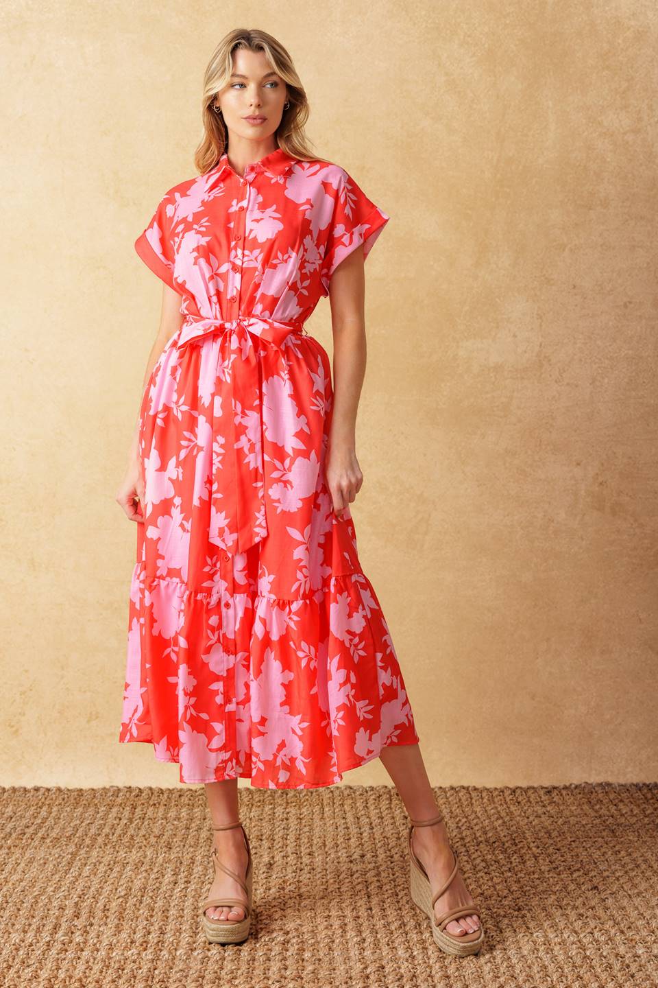 MAKE IT COUNT WOVEN MIDI DRESS Flying Tomato