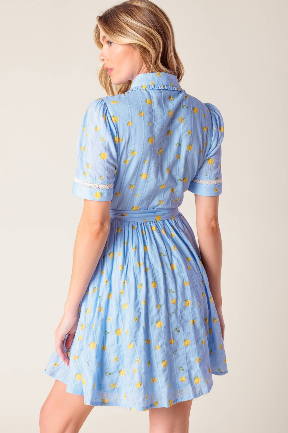 STARLIT SKIES WOVEN MINI DRESS Flying Tomato