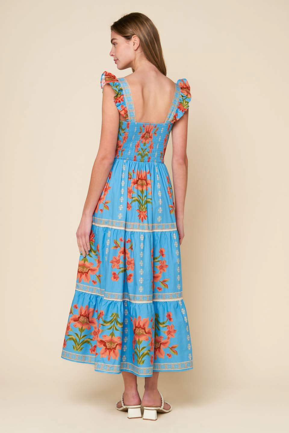 WHIMSICAL WOVEN MIDI DRESS